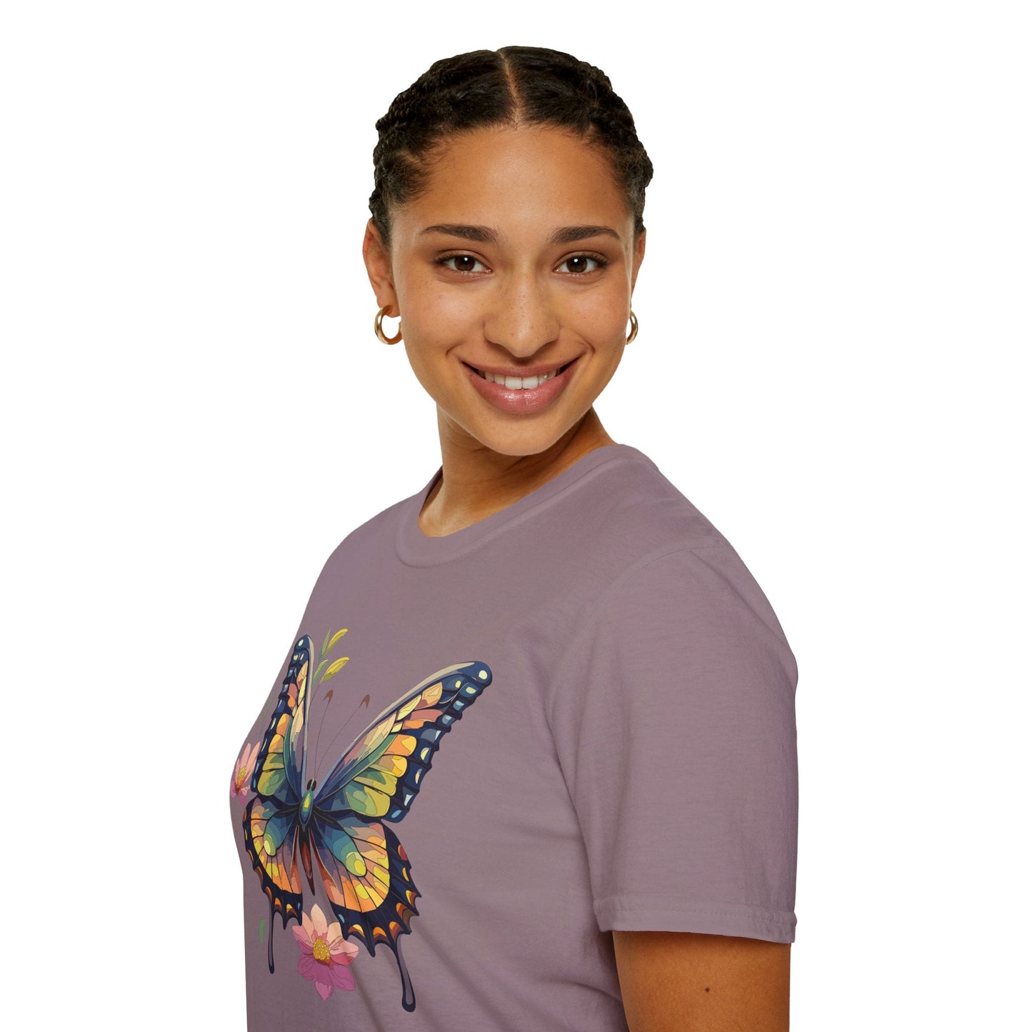 Butterfly Shirt Unisex Monarch Butterfly T Shirt Softstyle Cotton Tee One Hundred Percent Ring Spun