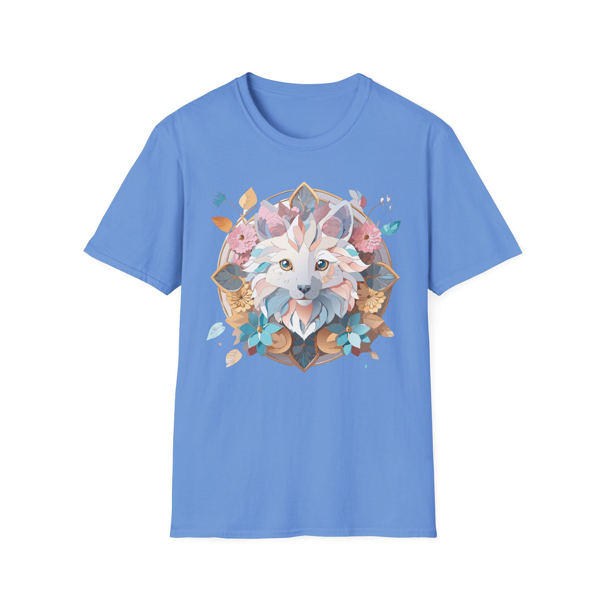 Floral Fox Mandala T-Shirt | Fox Face Tee, Boho Nature Animal Design