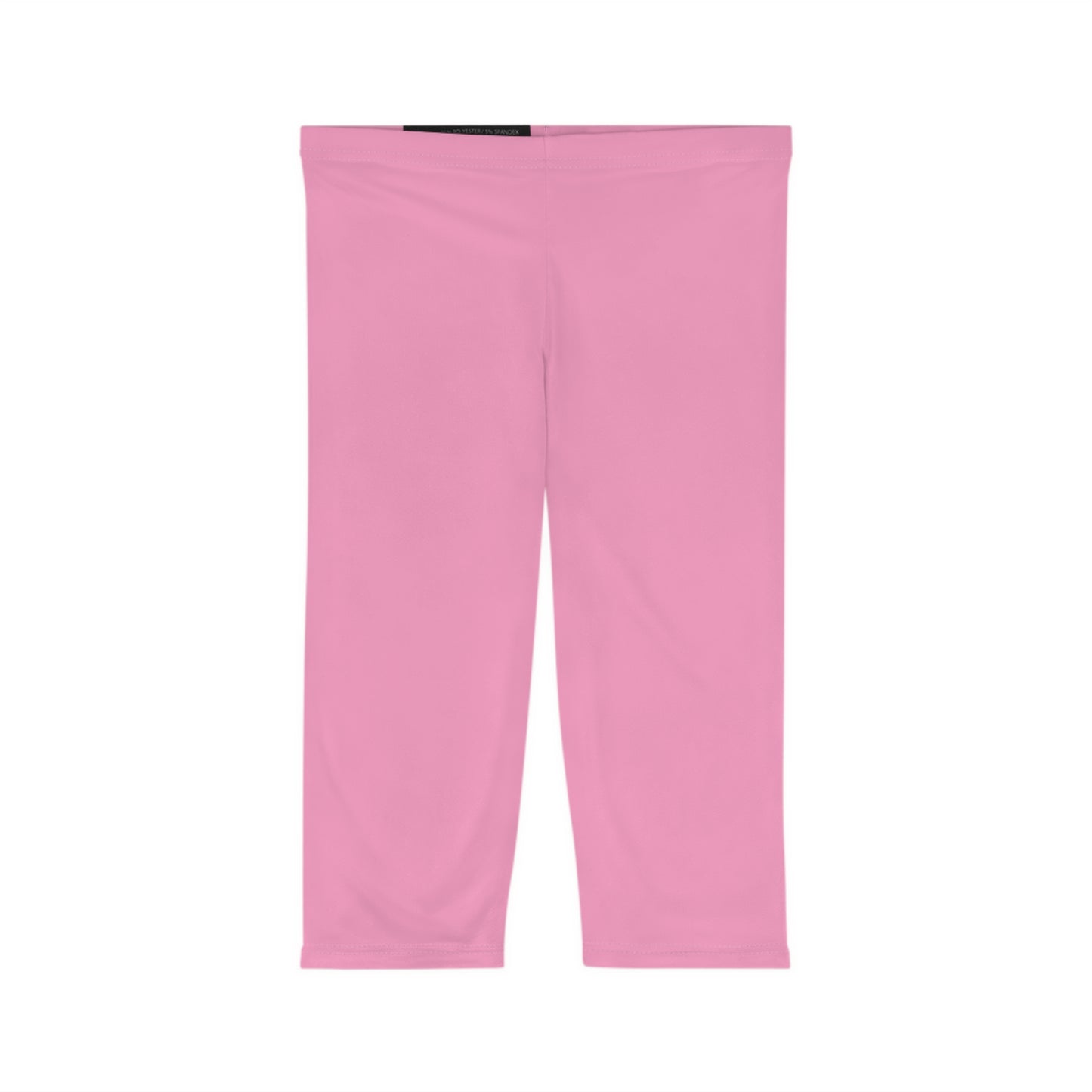 Doll Pink Color Women's Brushed Suede Poly Span Casual Capri Leggings XS-2XL