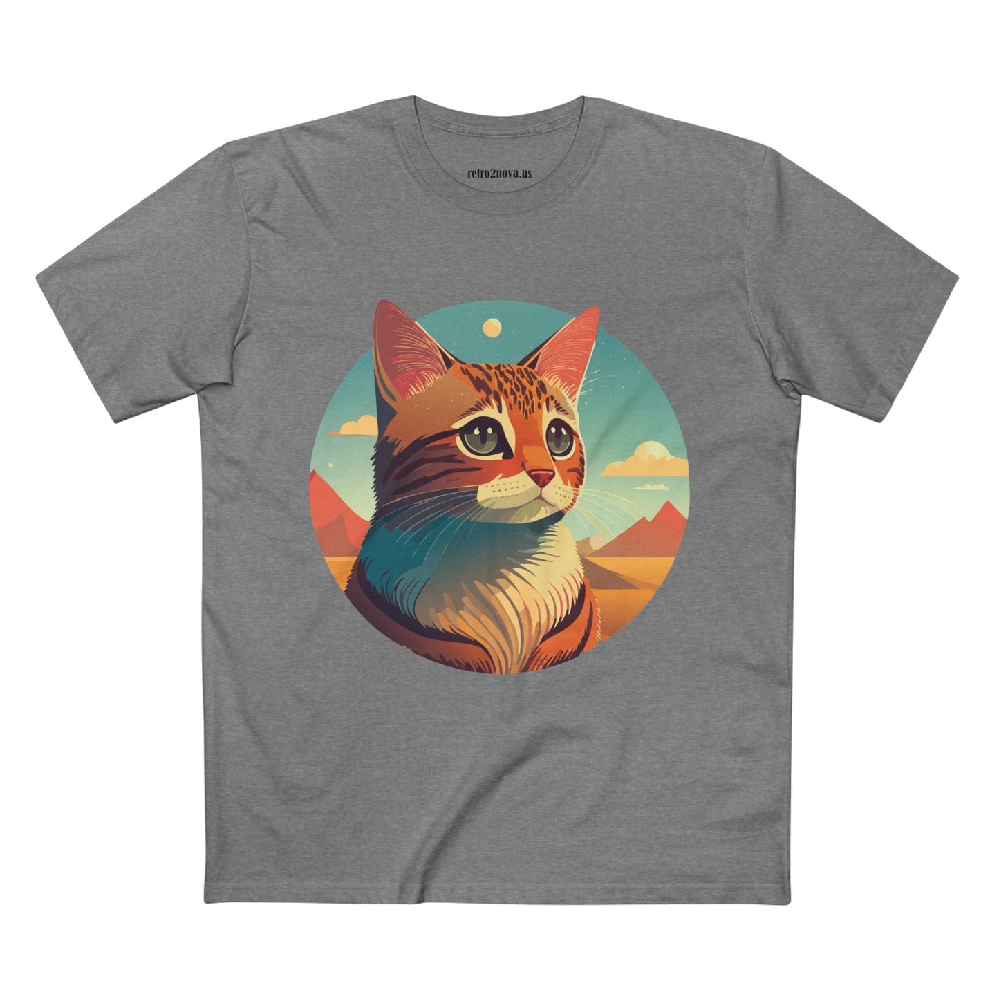 Cat Shirt Unisex Premium Cotton Tee With Original Art Design By Retro2Nova Breathable Ring Spun Cotton Soft Comfortable