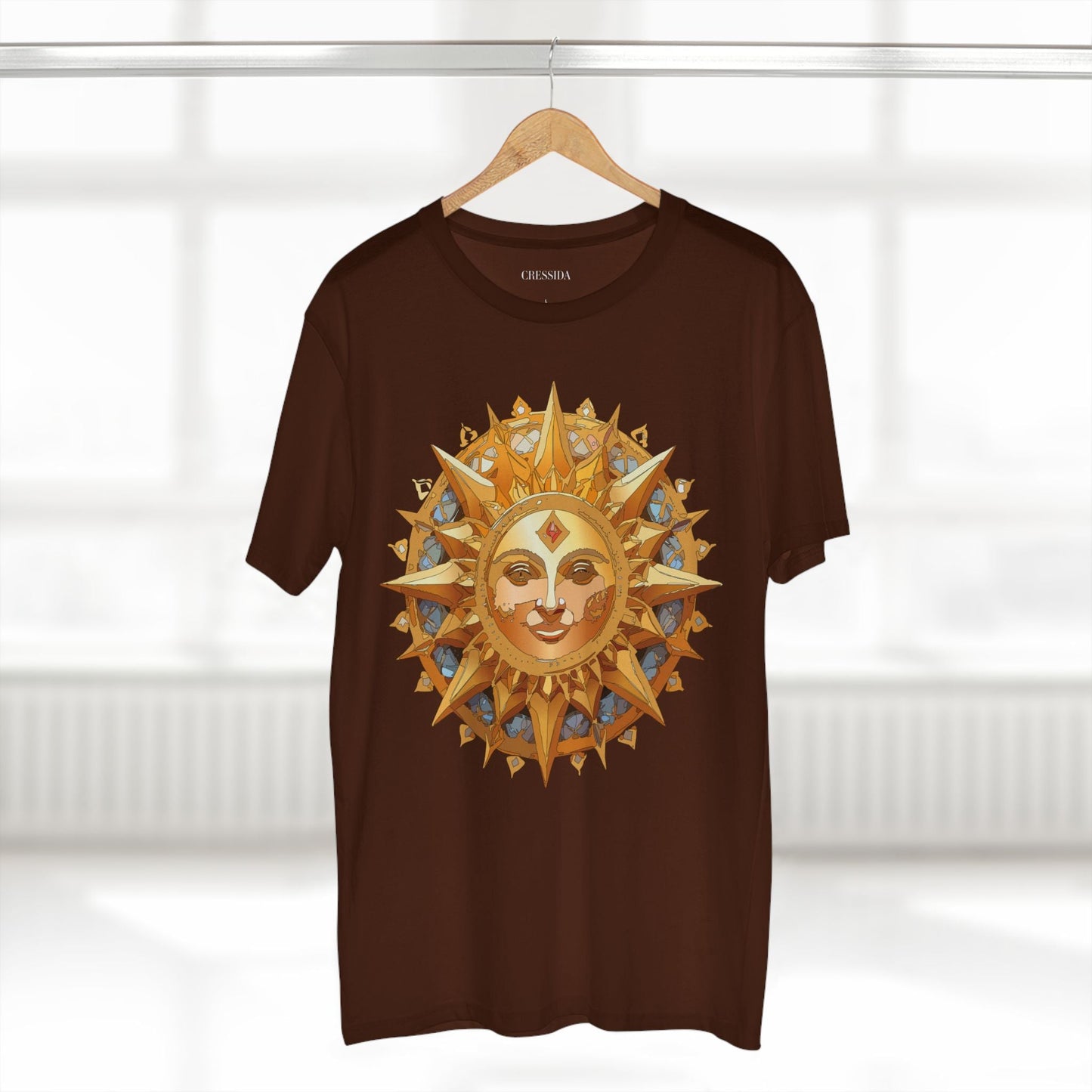 Gold Sun Graphic Unisex 100 Cotton T-Shirt with Golden Art Design 18