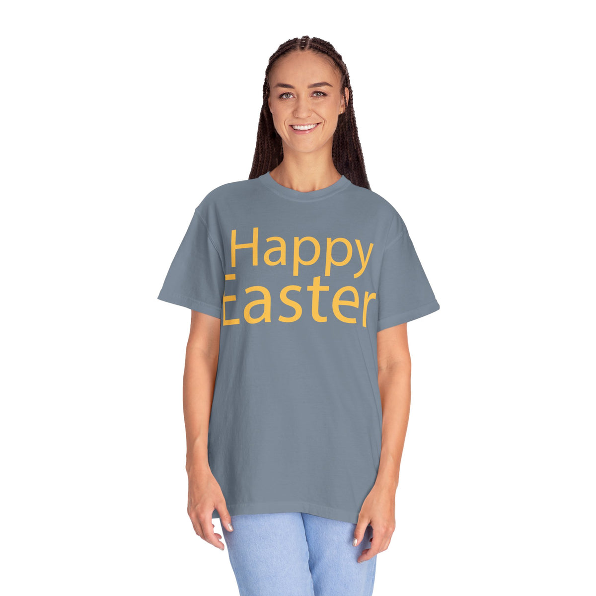 Happy Easter T-Shirt, Tee Shirt with Easter Signature, T Shirt with Easter Prints, Tee Shirt with Easter Design