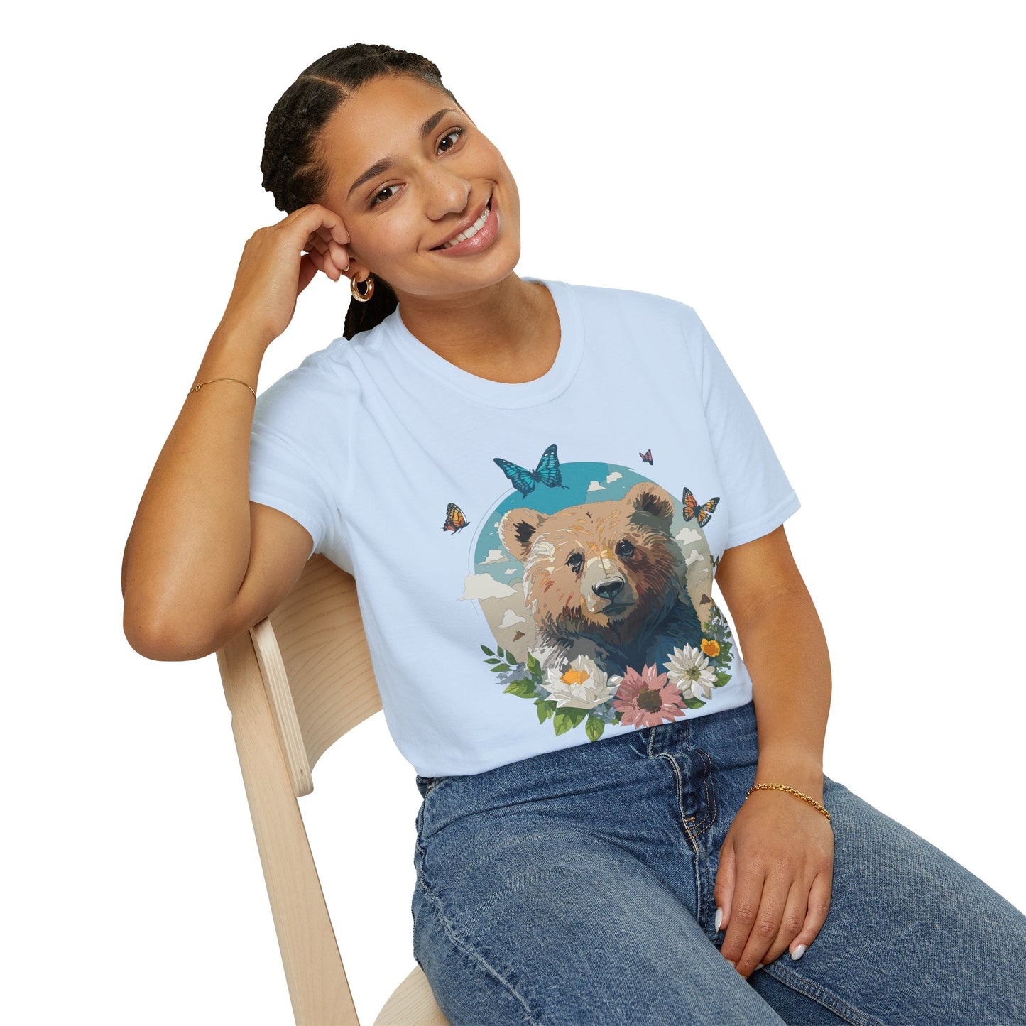 Bear Shirt Teddy Bear Tee Unisex Gildan Softstyle 100 Percent Ring Spun Cotton Tee