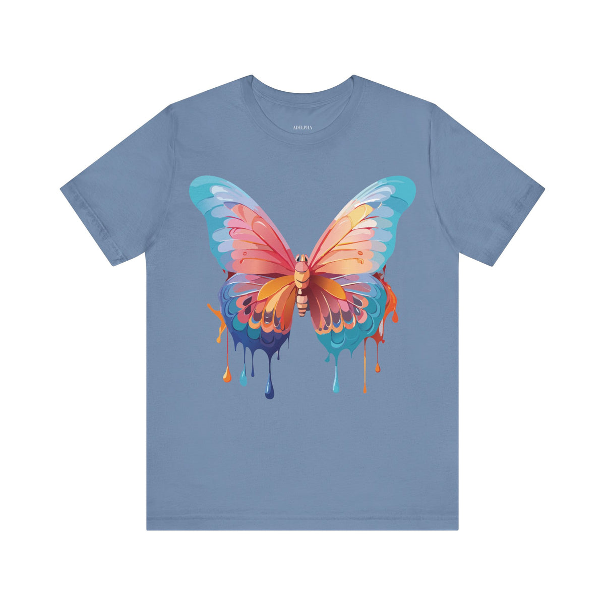 Butterfly Graphic Unisex Cotton Bella+Canvas Tee with Art Design n69