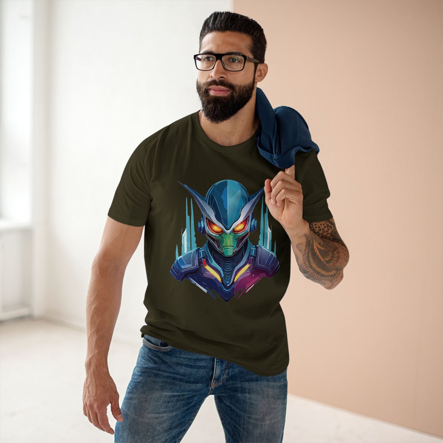 Aliens Graphic Unisex 100 Cotton Staple Tee 3