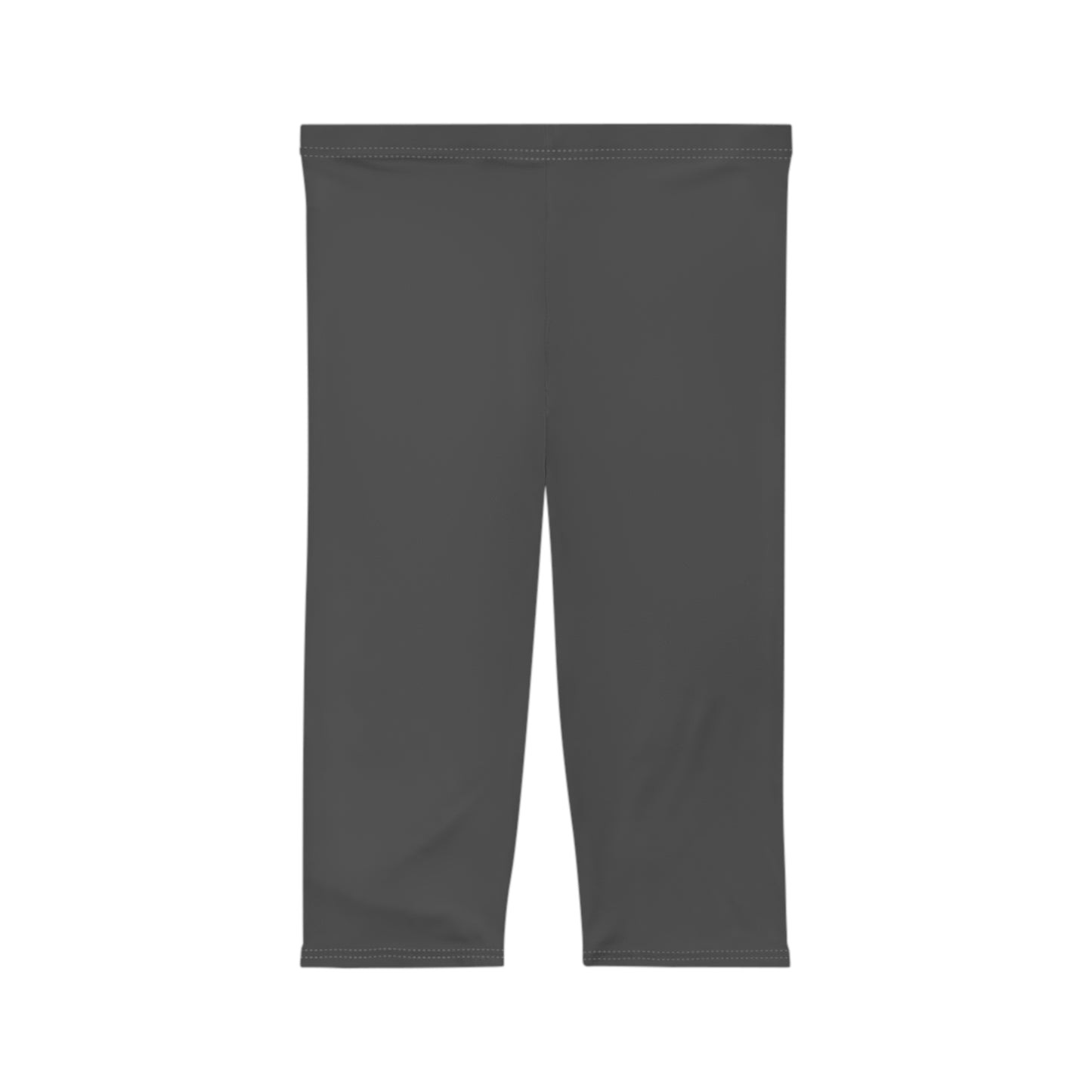 Charcoal Color Women's Brushed Suede Poly Span Casual Capri Leggings XS-2XL