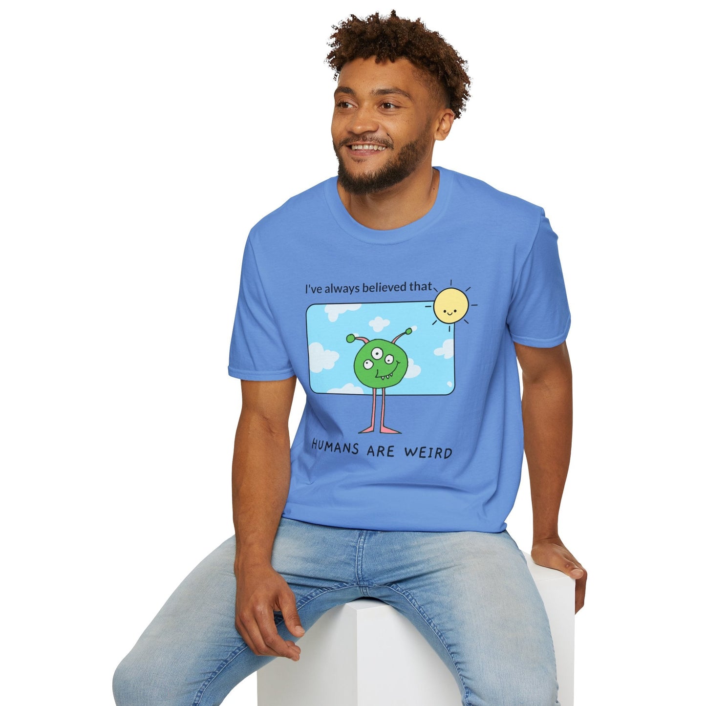 Alien Cartoon Humans Are Weird TShirt
