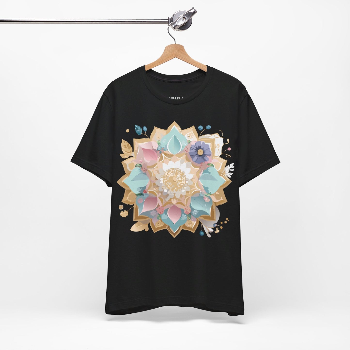 Mandala Graphic Unisex 100 Cotton Vintage Floral Artwork Tee 16