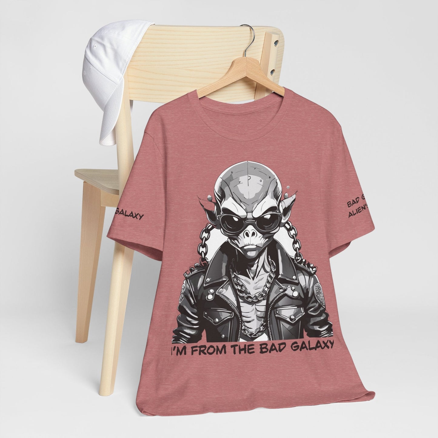 Tee Shirt With Alien From Bad Galaxy Made To Order 100 Percent Cotton Eco Friendly Inks USA