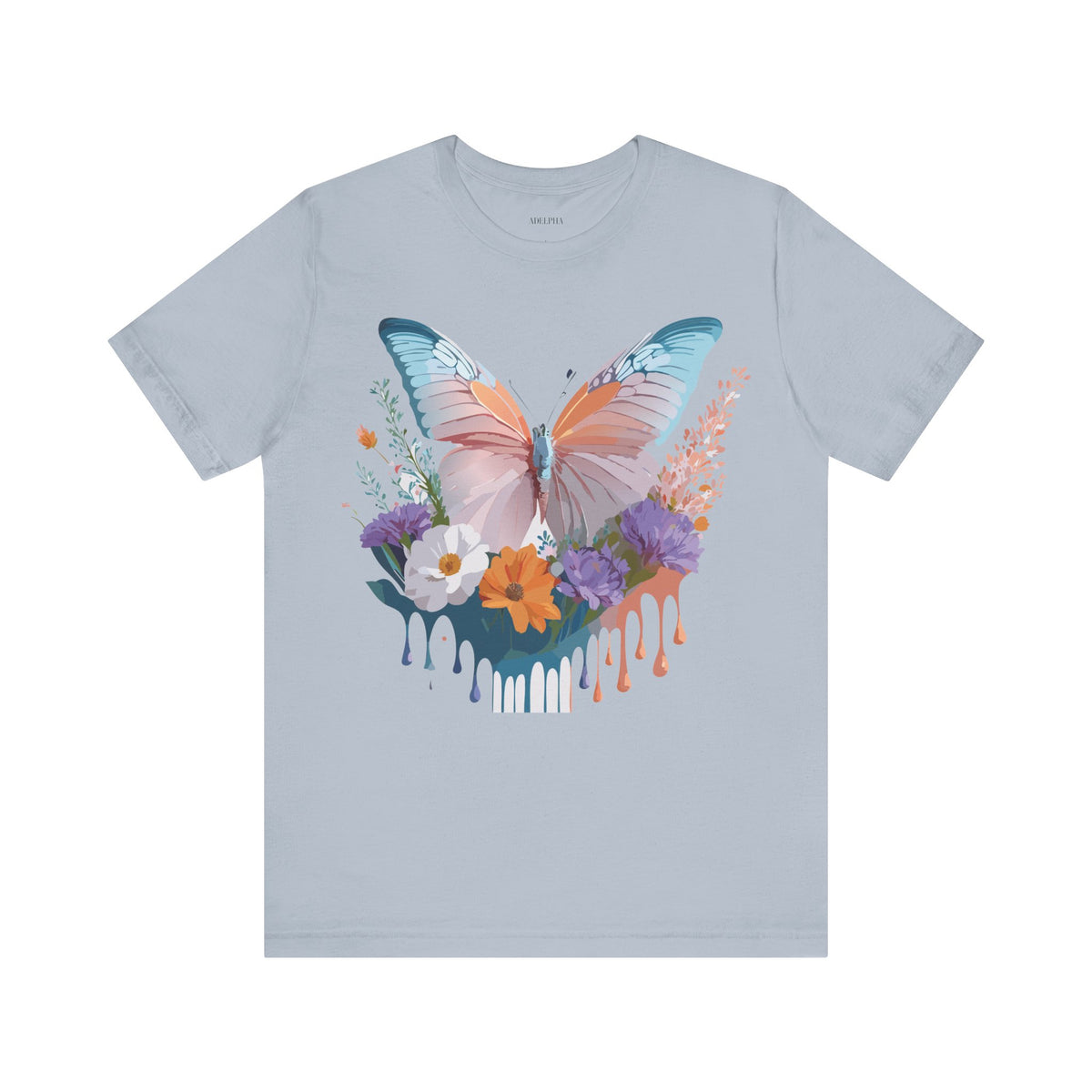Butterfly Graphic Unisex Cotton Bella+Canvas Tee with Art Design n15