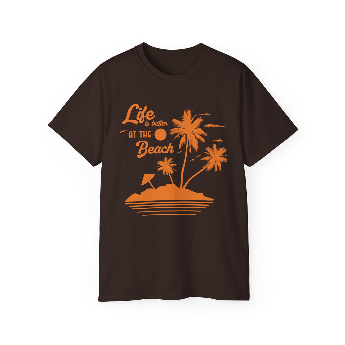 Life is Better at the Beach T-Shirt | Palm Tree Island Graphic Tee