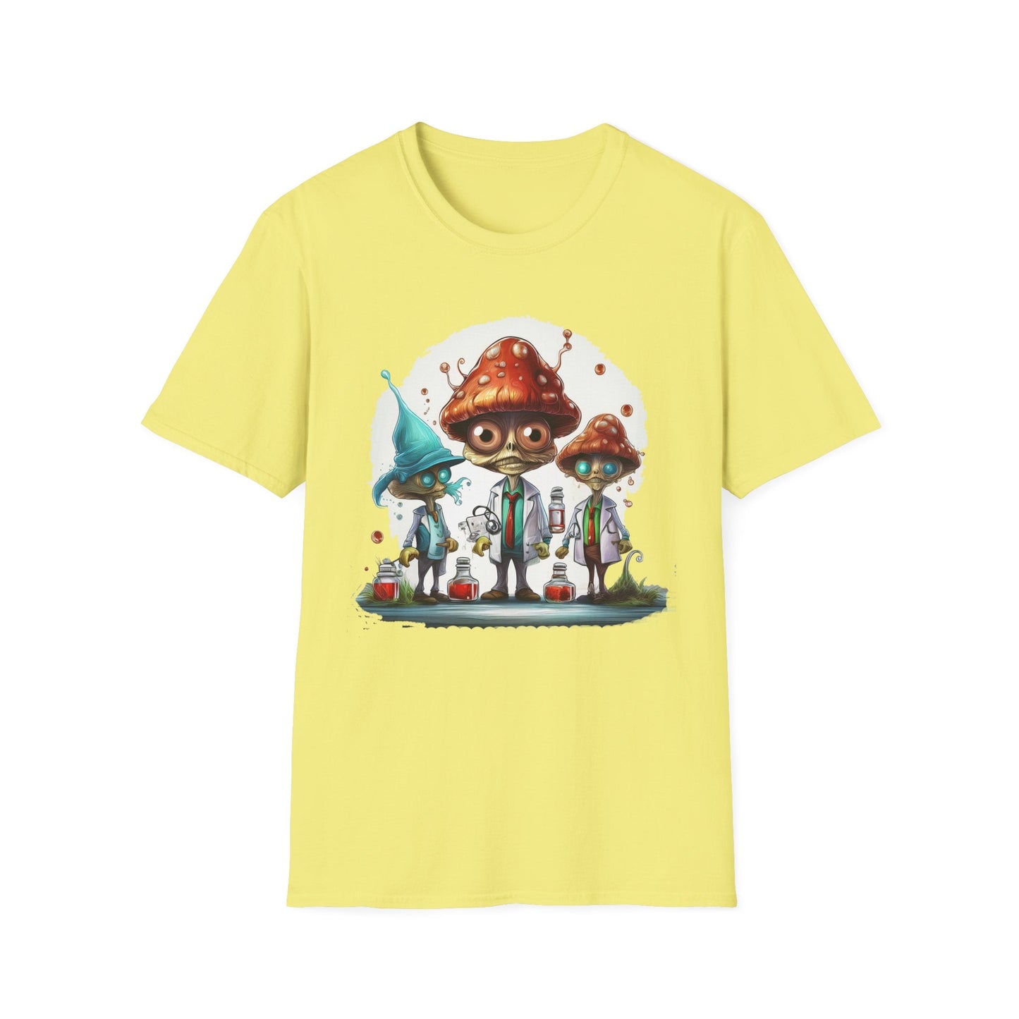 Mashroom Tee Shirt Unisex Funny Mashroom Design Cotton Tee Gildan Softstyle 64000