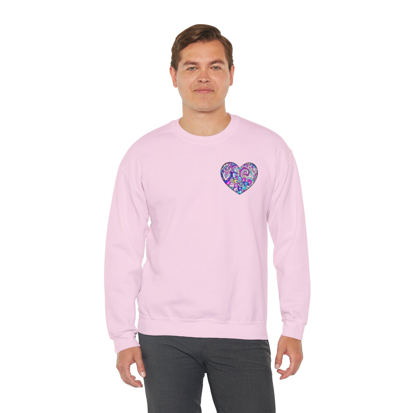 Small Heart Sweatshirt, Floral Heart Sweatshirt, Floral Love Sweatshirt, Valentine's Day Sweatshirt, Heart Floral Sweatshirt 101