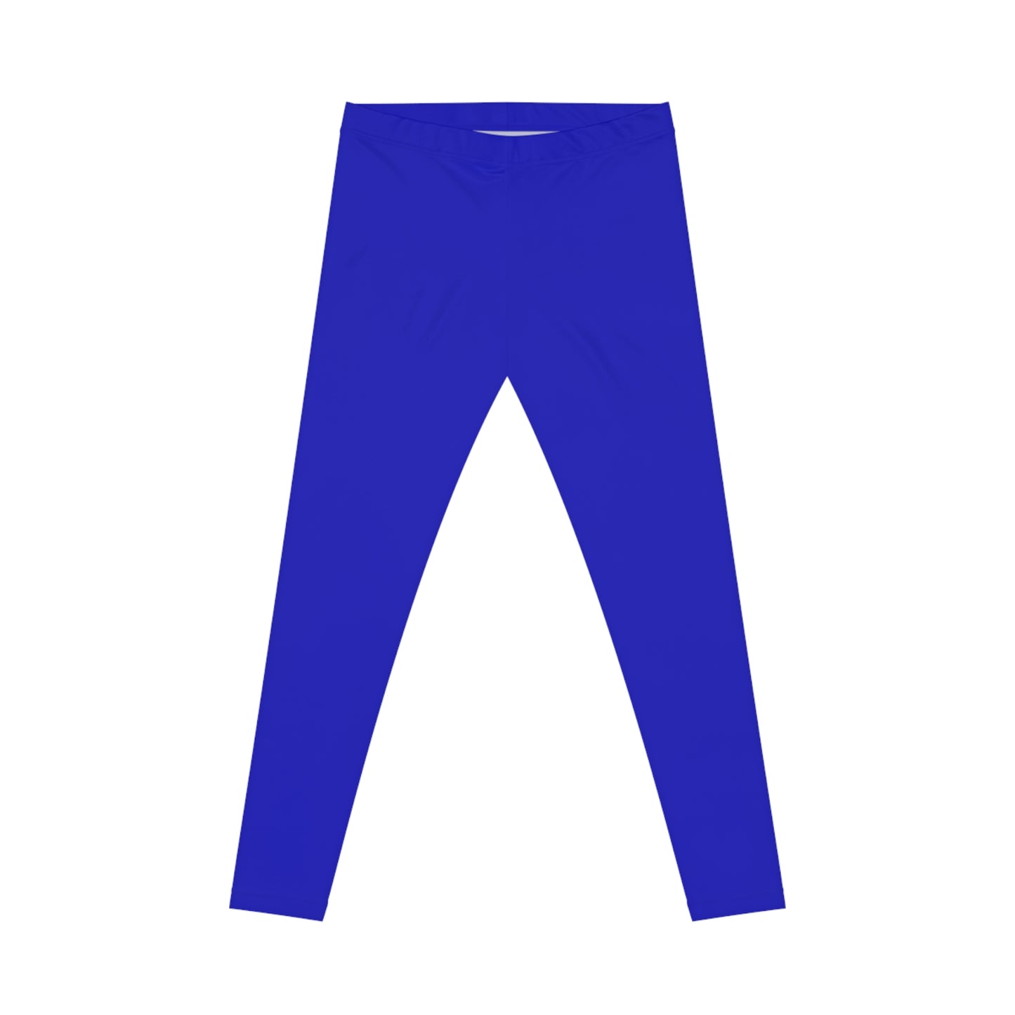 True Azure Blue Color Women's Poly-Span Casual Leggings XS-2XL
