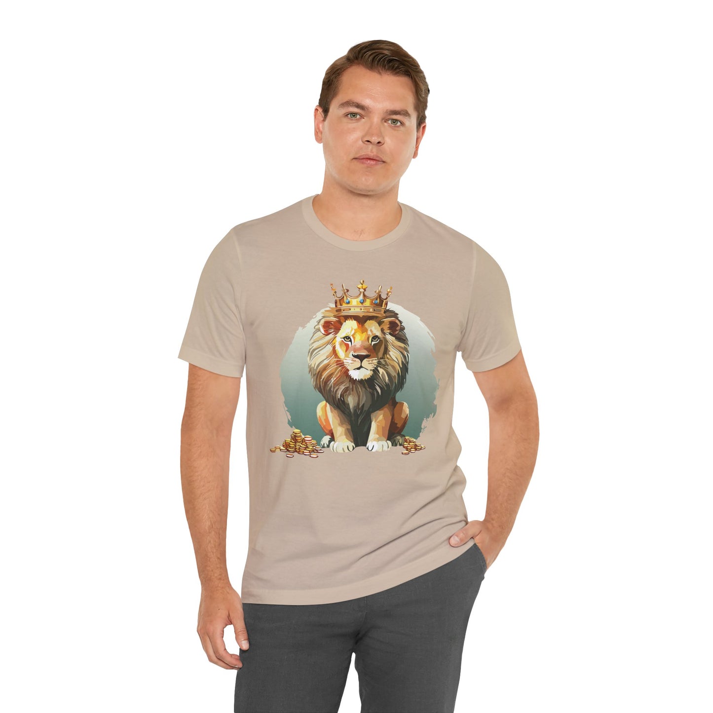 Regal Lion Short Sleeve Tee, Animal Shirt, Lion Tee, Unisex Top, Birthday Gift, Shirt with Animal design