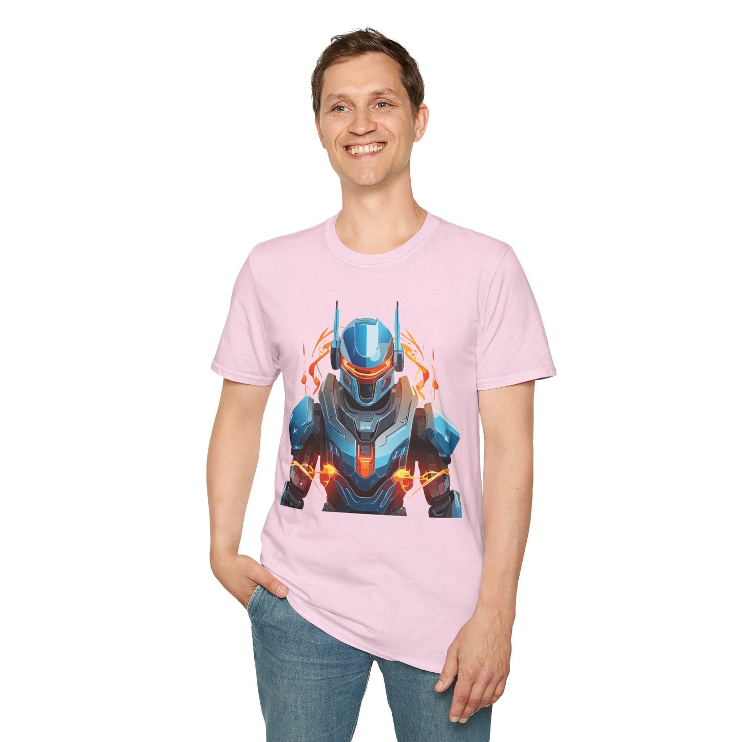 Cyborg Tee Robot Shirt Terminator Design Unisex Gildan Softstyle 64000 100 Percent Ring Spun Cotton