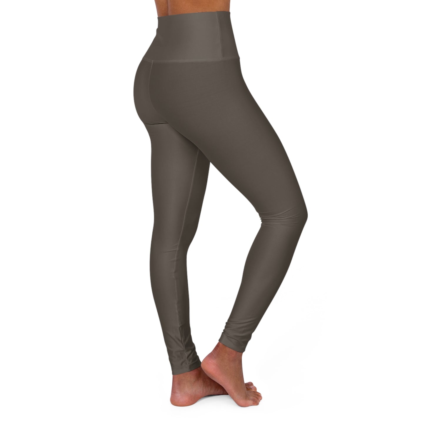 High-Waist Stone Olive Yoga Leggings Seamless Stretch Women's Seamless Dark Olive Poly-Span Activewear