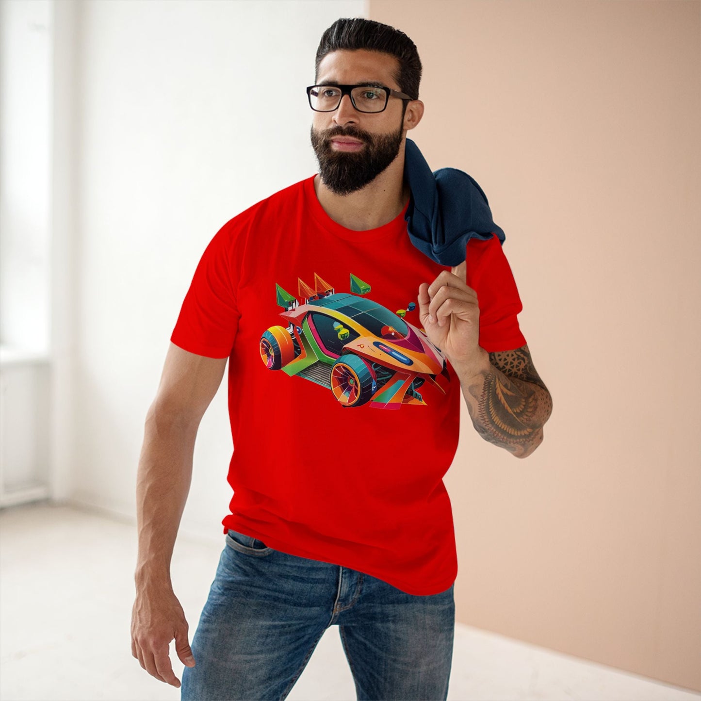 Car Graphic Unisex 100 Cotton Staple Tee 25