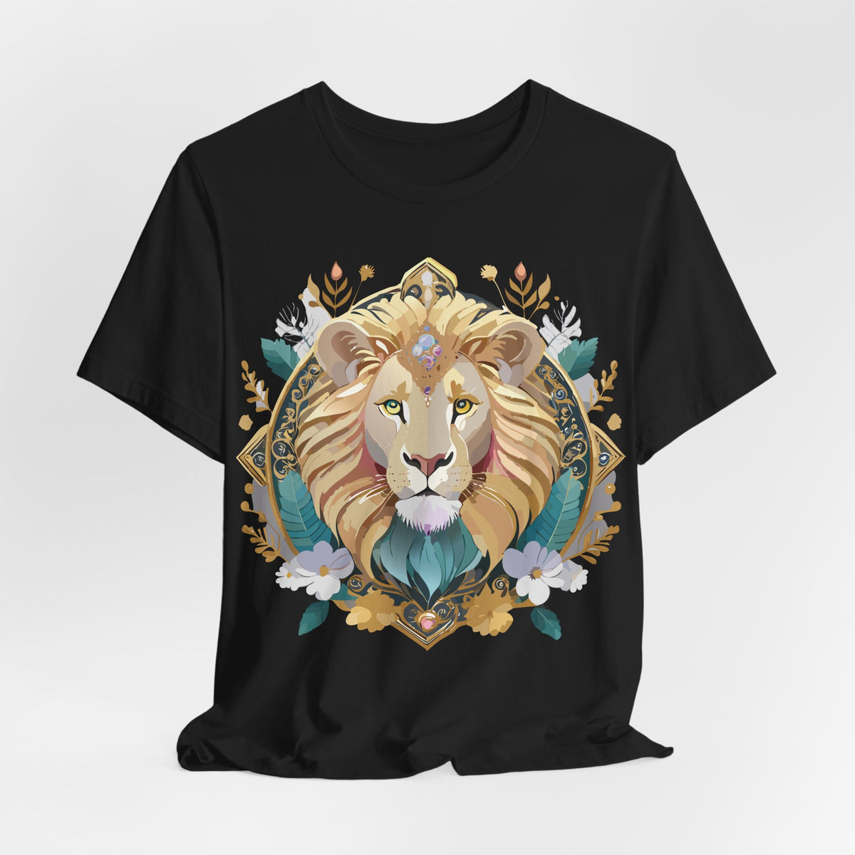Medallion Graphic Unisex Cotton Bella+Canvas Tee with Art Design d69