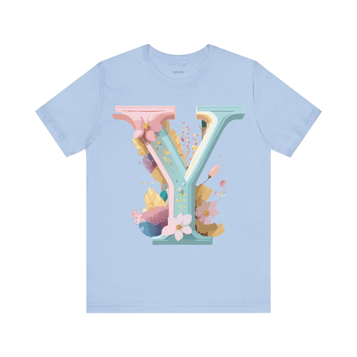 Letter Y Graphic Unisex Cotton Bella+Canvas Tee with Art Letter Design