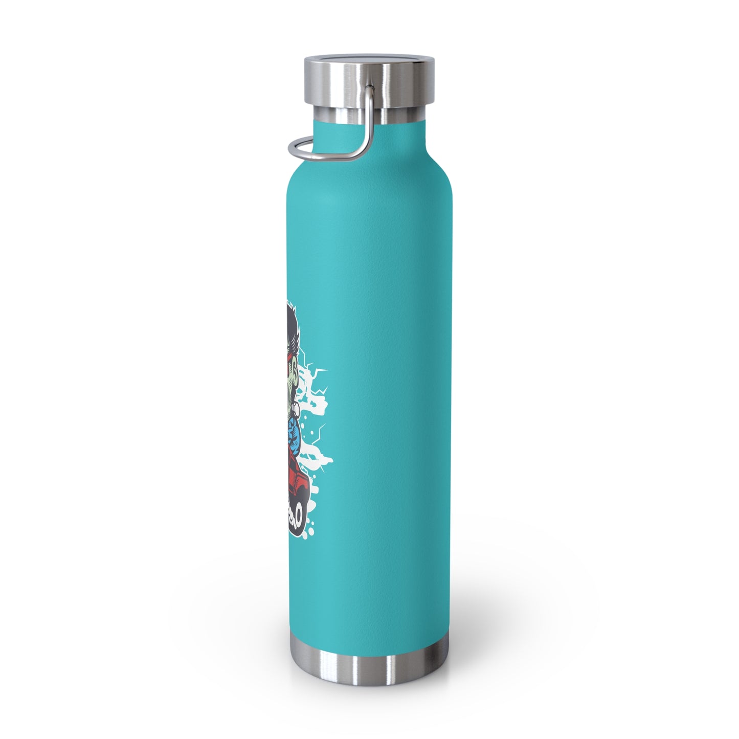 22 oz Copper Insulated Water Bottle with Cartoon Design - CV1