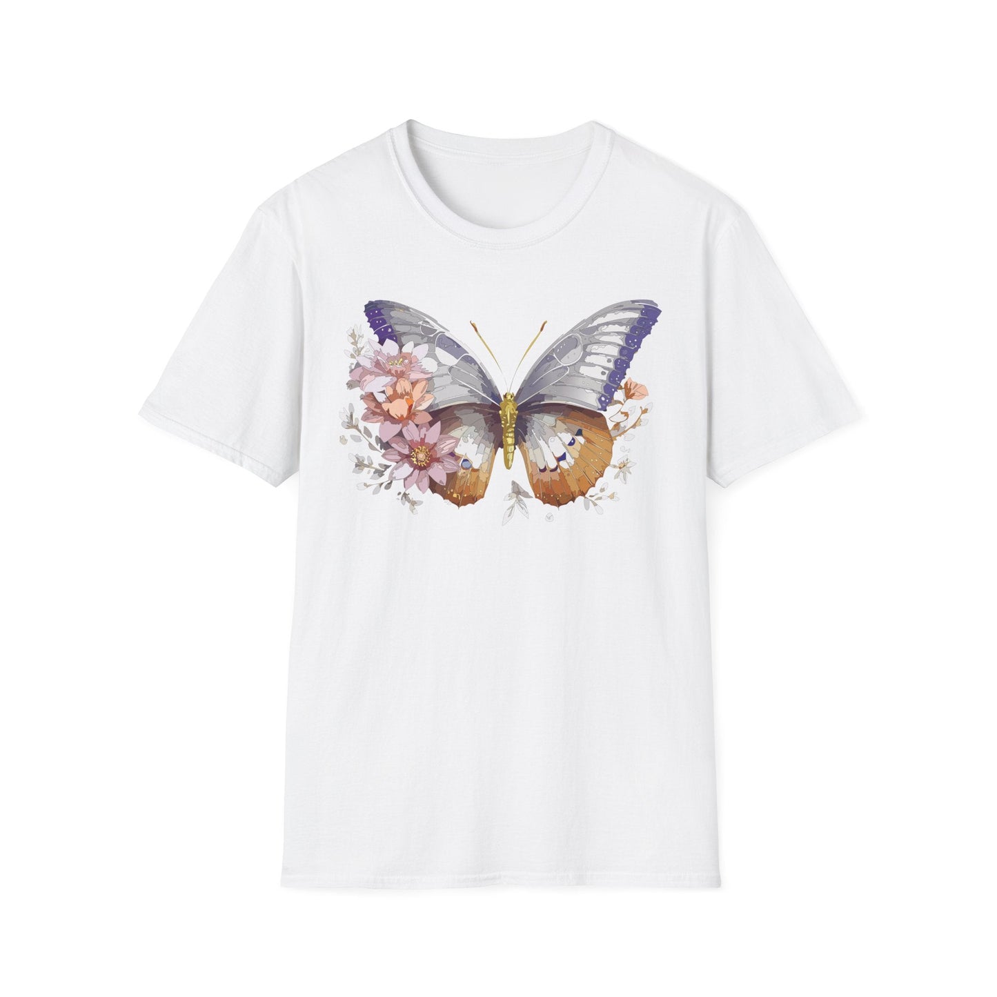 Butterfly Shirt Unisex T Shirt 100 Percent Ring Spun Cotton Gildan Softstyle Tee