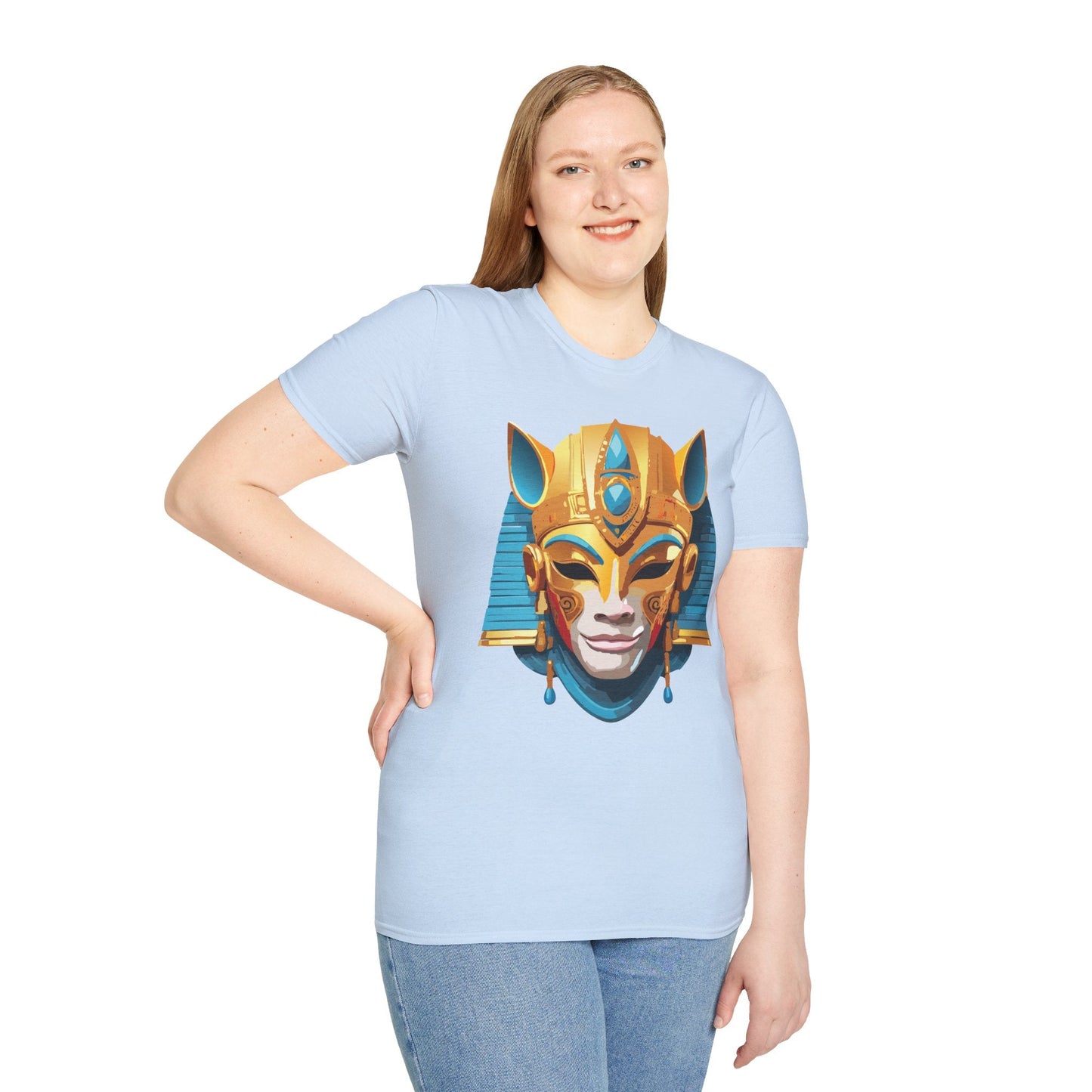 Mask Tee Shirt Unisex Gildan SoftStyle 64000 Cotton T Shirt Masquerade Design Art Graphic