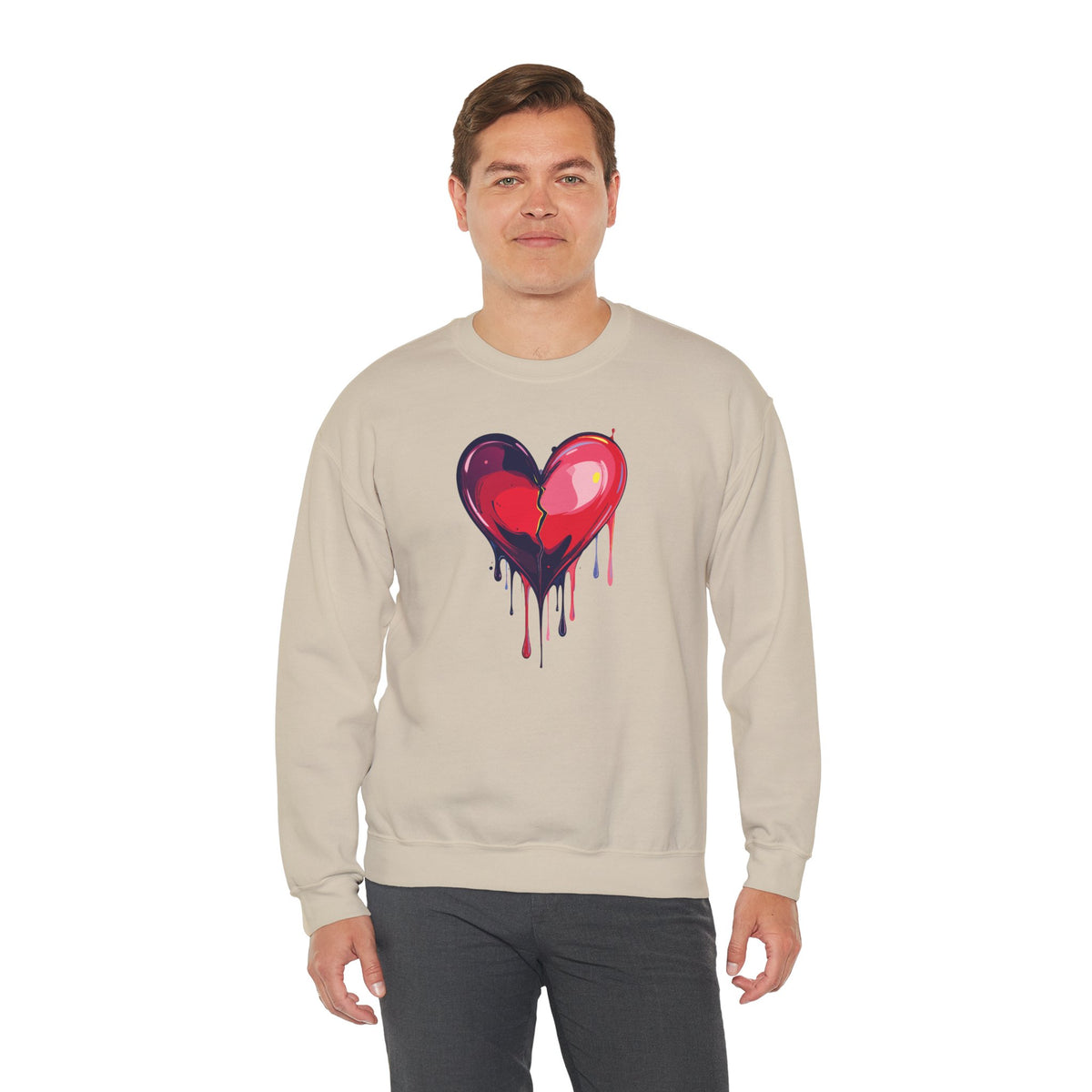 Big Red Heart Sweatshirt, Love Sweatshirt, Valentine's Day Sweatshirt, Heart Sweatshirt 118