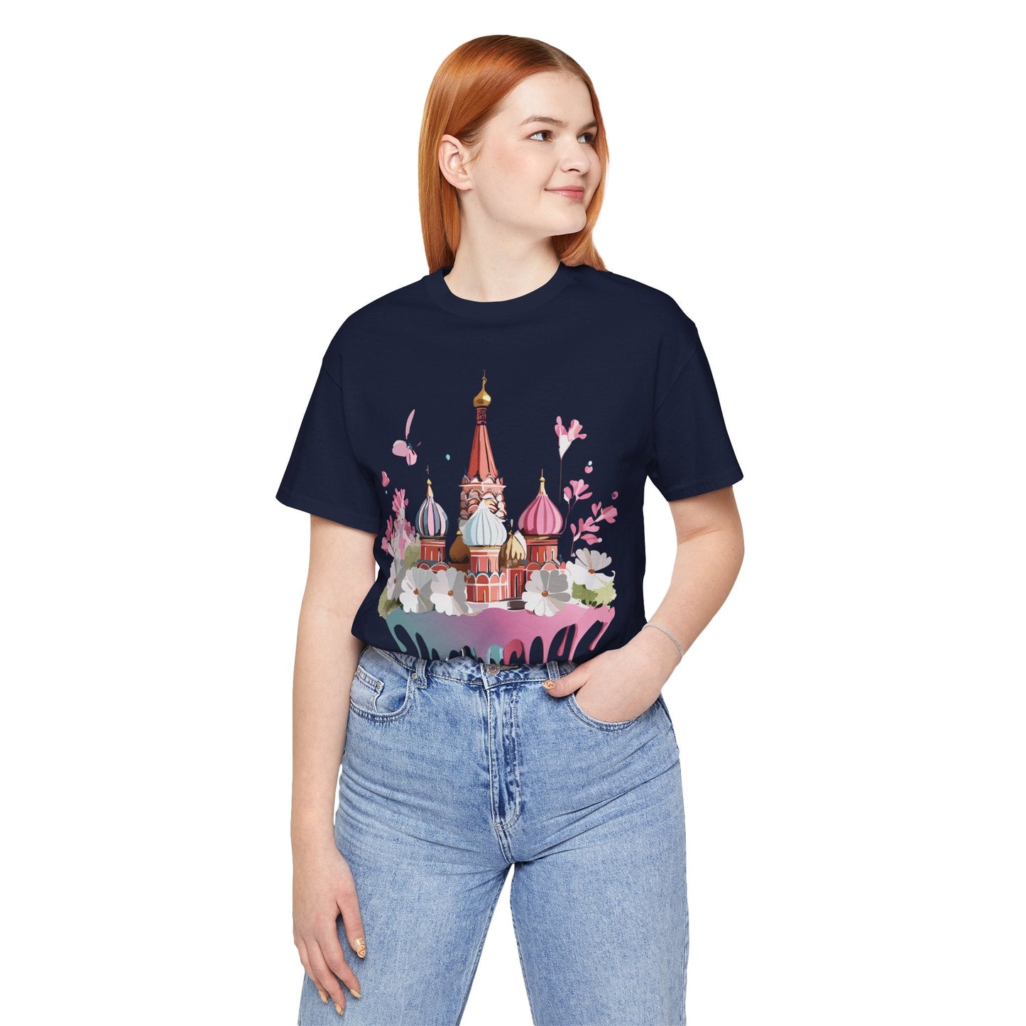 Unisex Moscow Tourist Shirt Graphic Tee By Adelpha Vintage Inspired Art For Everyday Wear