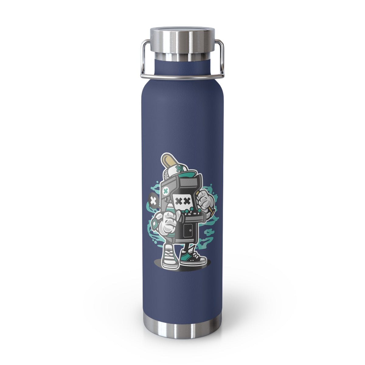22oz Copper Insulated Water Bottle with Cartoon Design - CV23