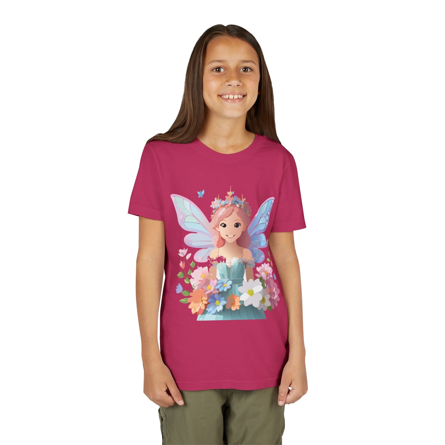 Enchanting Fairy Floral Youth Short Sleeve Tee - Perfect for Spring Celebrations (9-14)