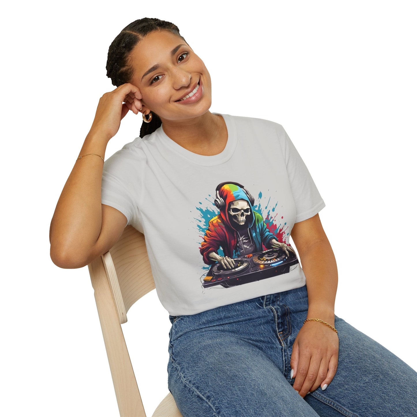 Skull T Shirt Unisex Skeleton Tee 100 Cotton Softstyle Gildan 64000 Graphic Tee Artwork