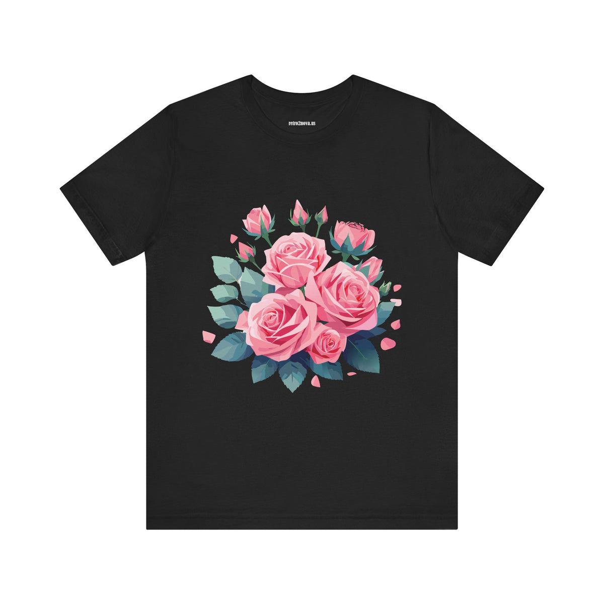Floral Graphic Unisex Cotton Bella+Canvas Tee with Flowers Design ab104