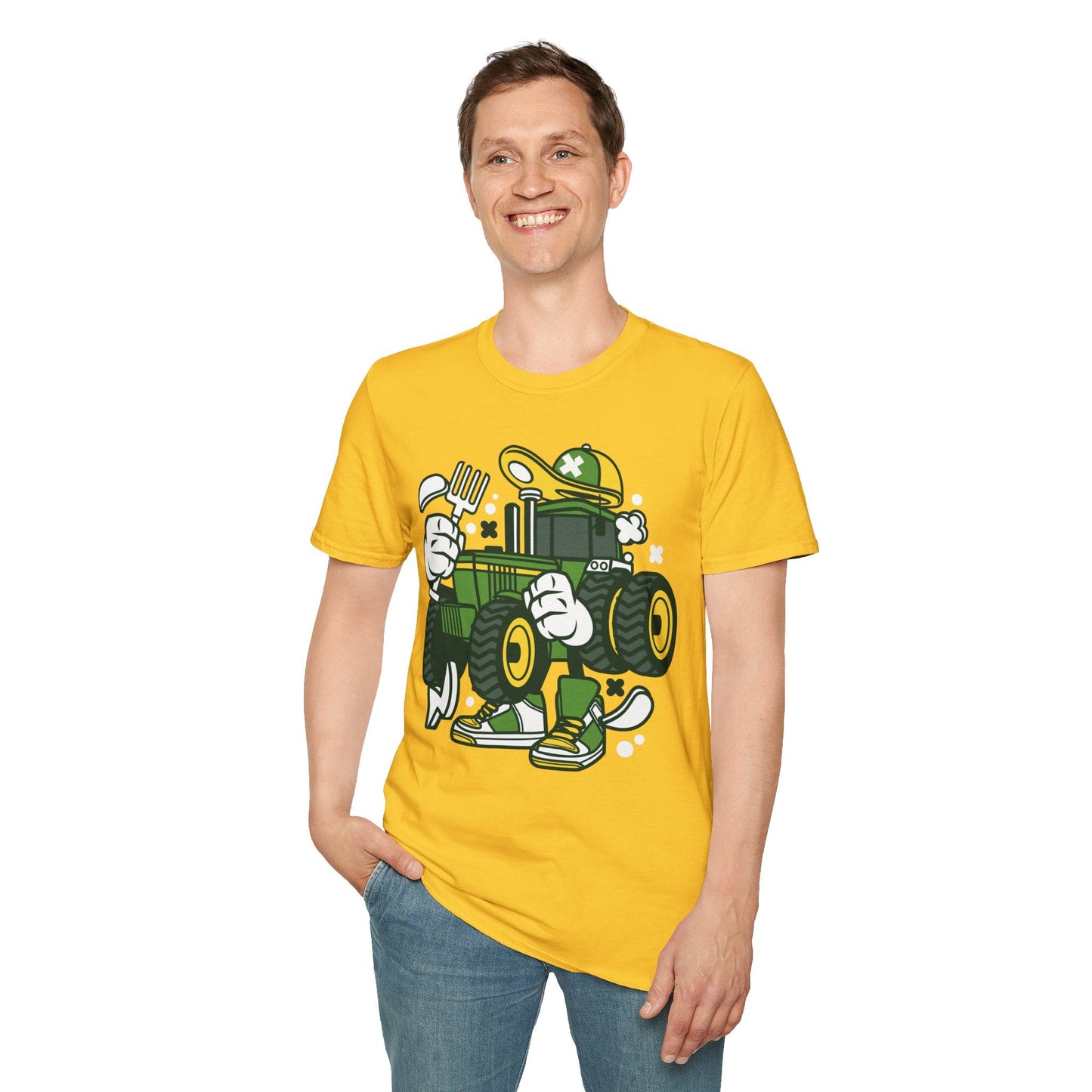 Cartoon T Shirt Animation Tee Funny Design Unisex Softstyle Cotton Shirt 64000 Comfort