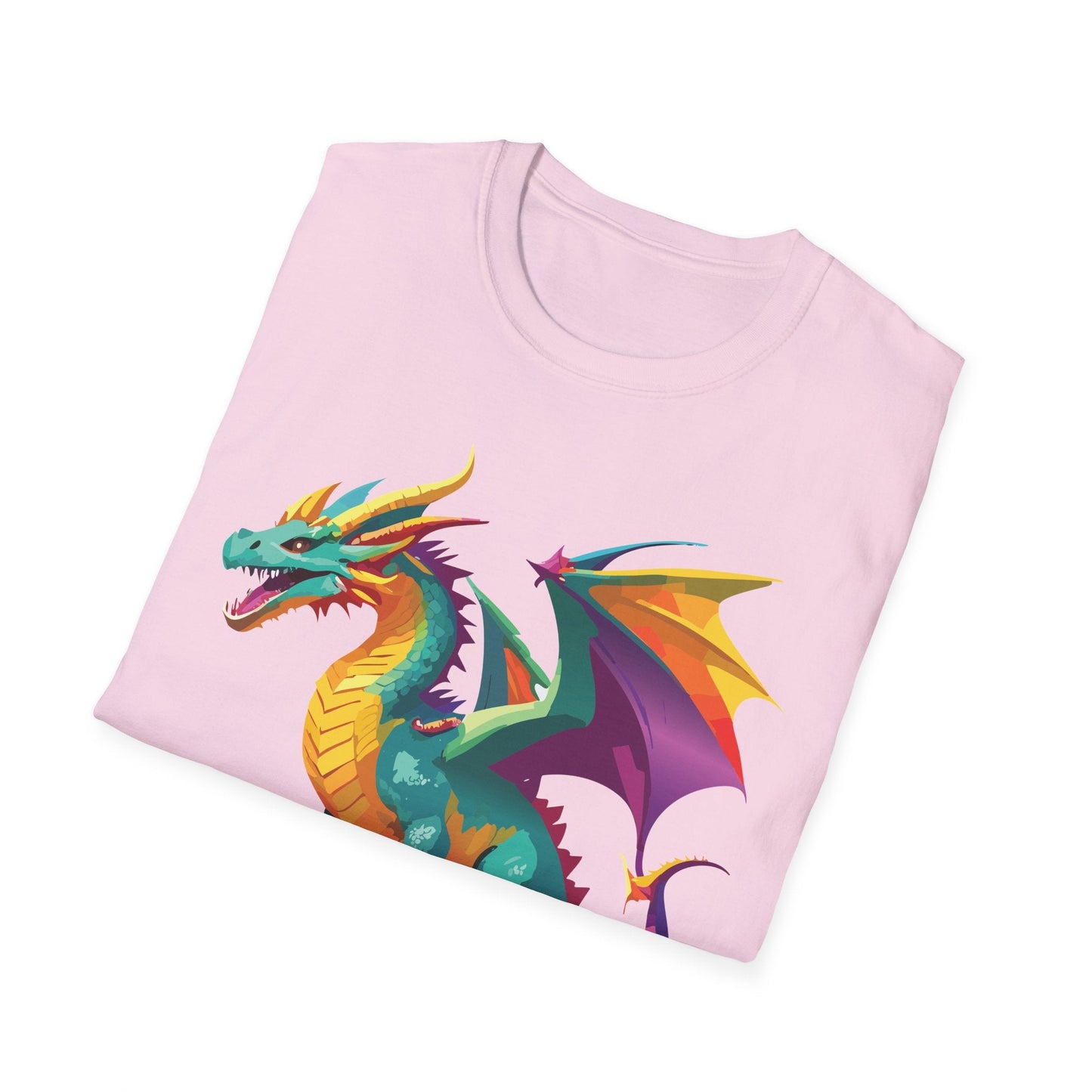 Dragon Graphic Unisex Cotton Softstyle Art Design Tee With Animals 10