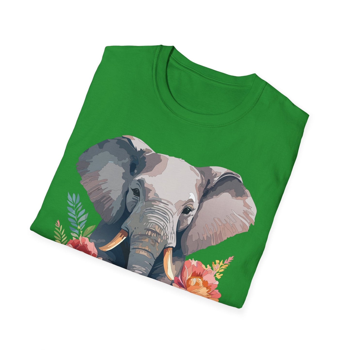 Elephant T Shirt Unisex Gildan Softstyle 64000 100 Percent Ring Spun Cotton Casual Tee