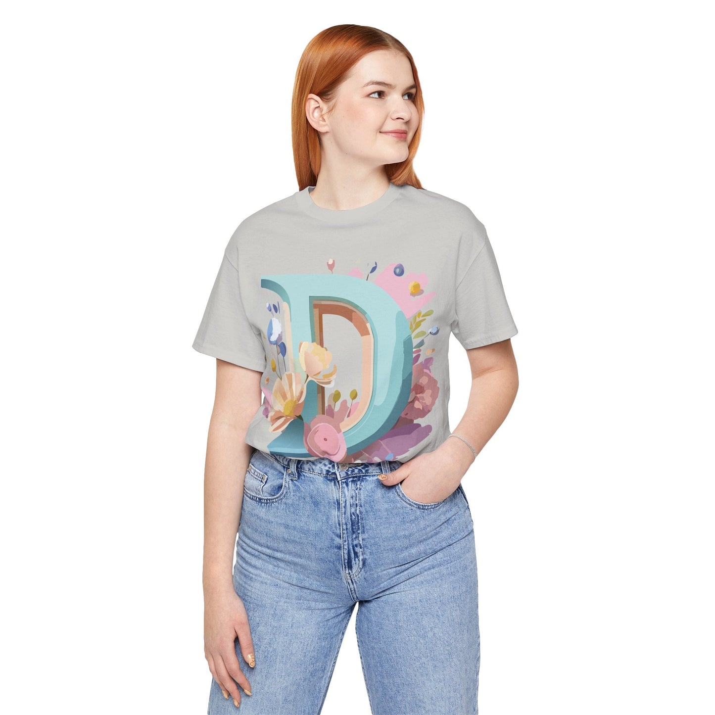 Letter D Shirt Graphic Tee Unisex Vintage Inspired Art Design Adelpha Premium Collection