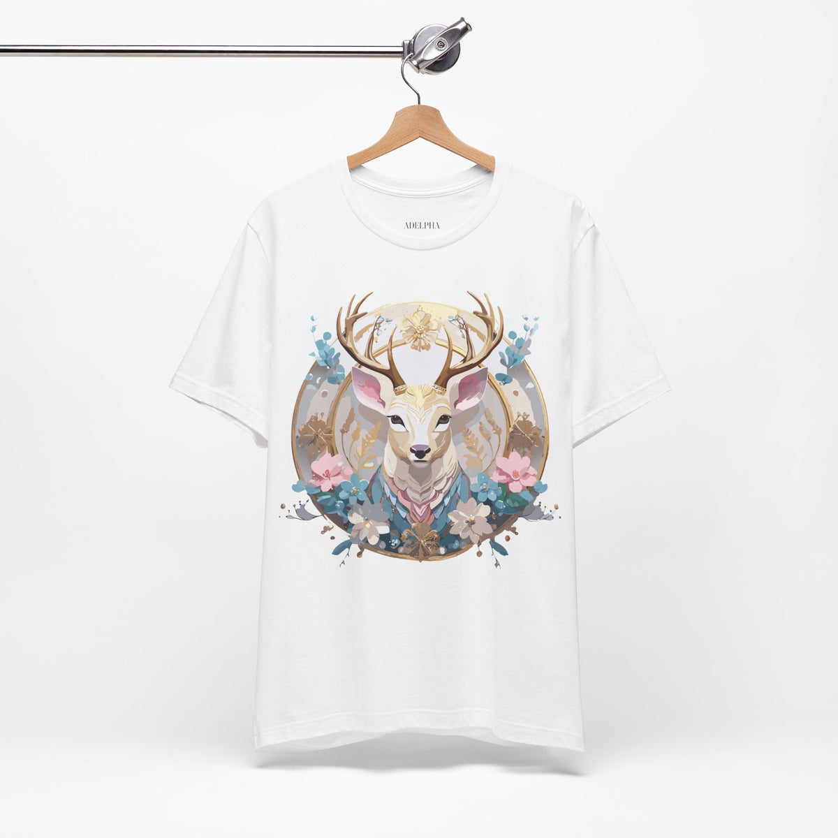 Medallion Graphic Unisex Cotton Bella+Canvas Tee with Floral Art Design m59