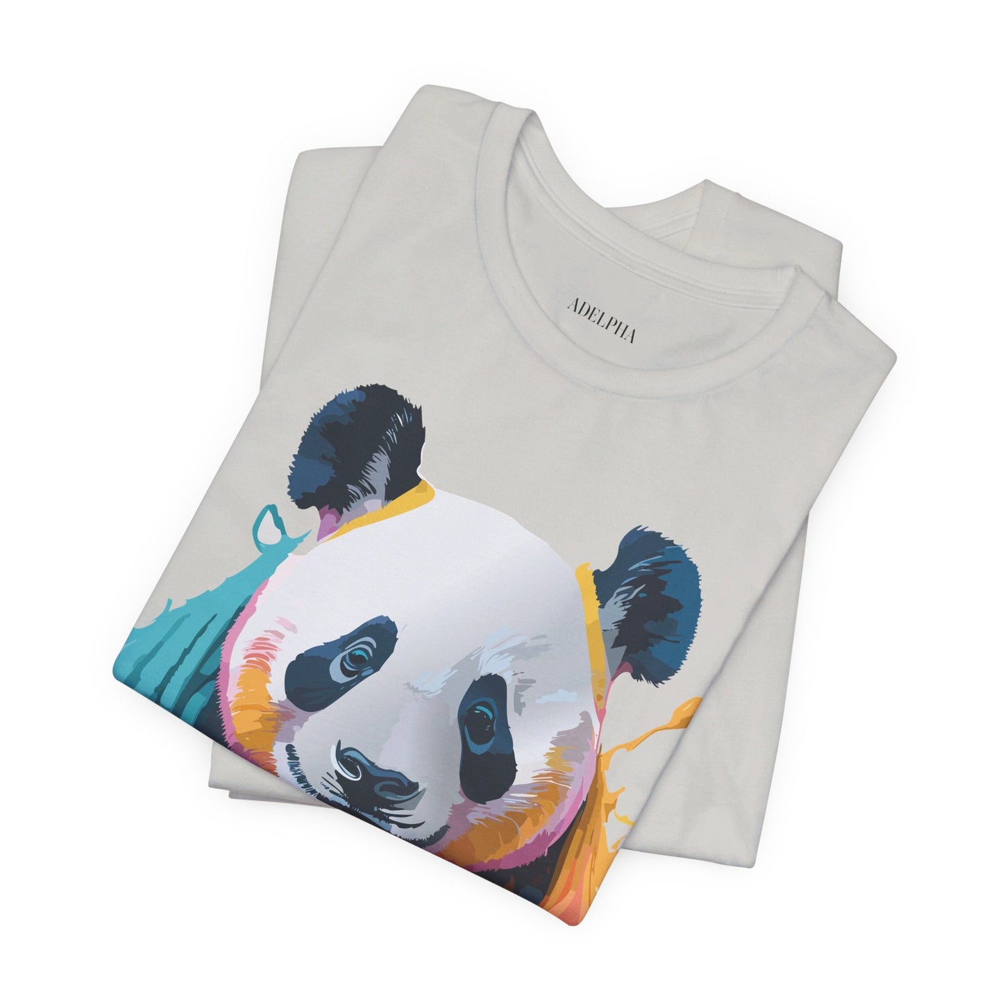 Panda Shirt Unisex Graphic Tee Vintage Inspired Art by Adelpha Premium Jersey Short Sleeve