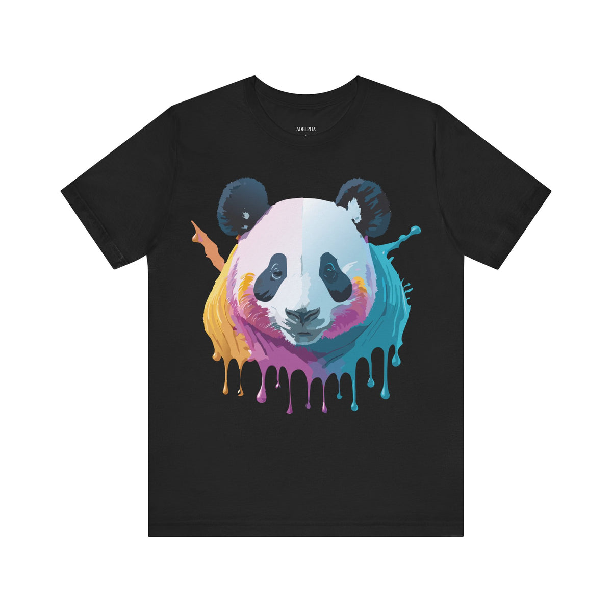 Panda Graphic Unisex Cotton Bella+Canvas Tee with Art Animal Design e143