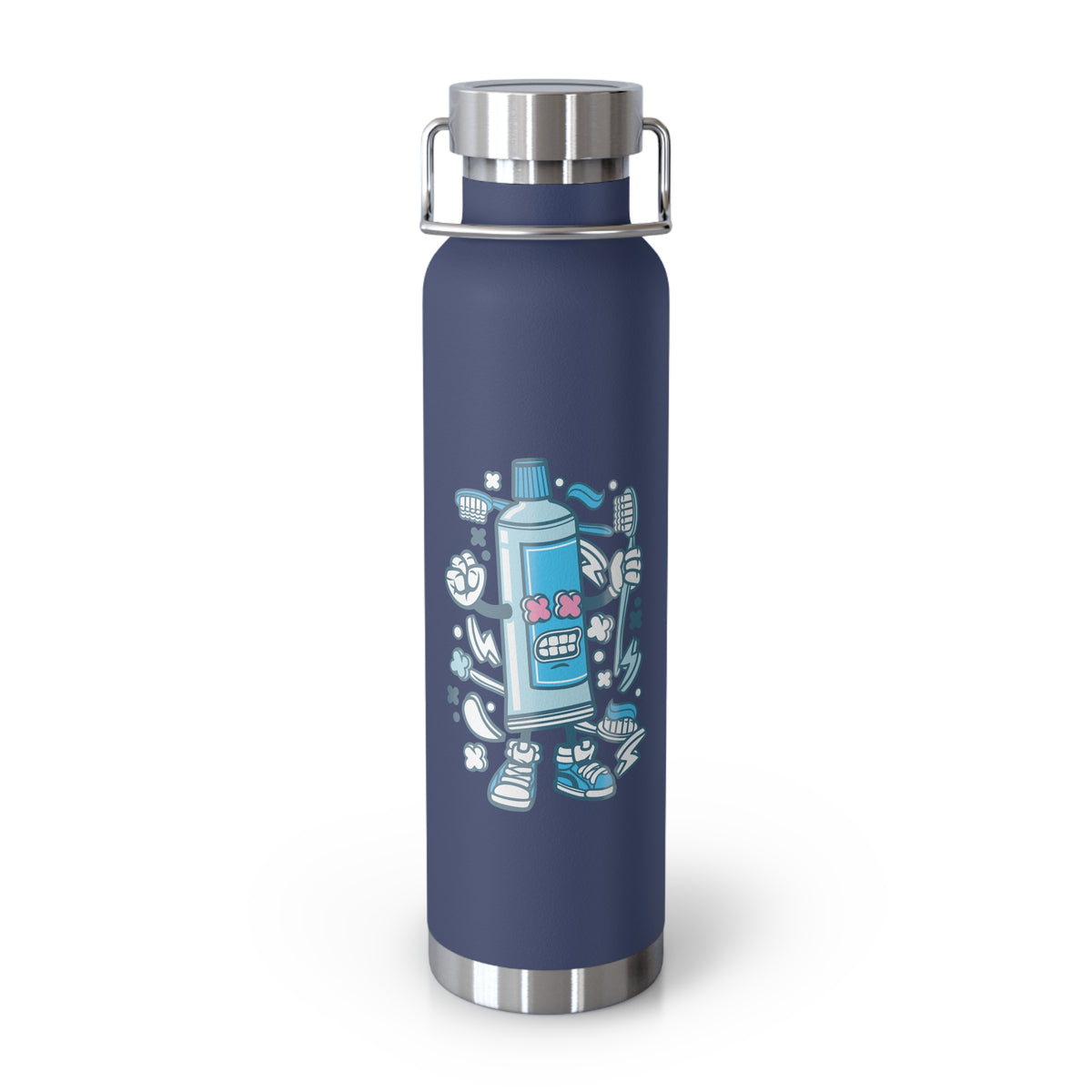 22oz Copper Insulated Water Bottle with Cartoon Design - CV39