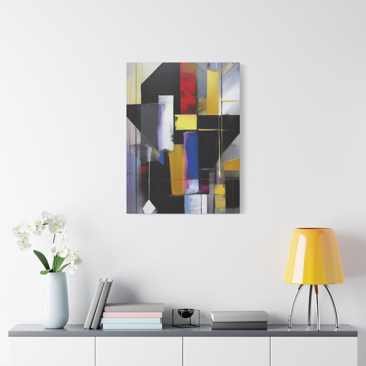 Abstract Geometric Painting Print Canvas 20x24,20x30,24x30 24x32,24x36,30x40 32x48,36x48,40x60 Pine-Wood Inner Frame ABS-36