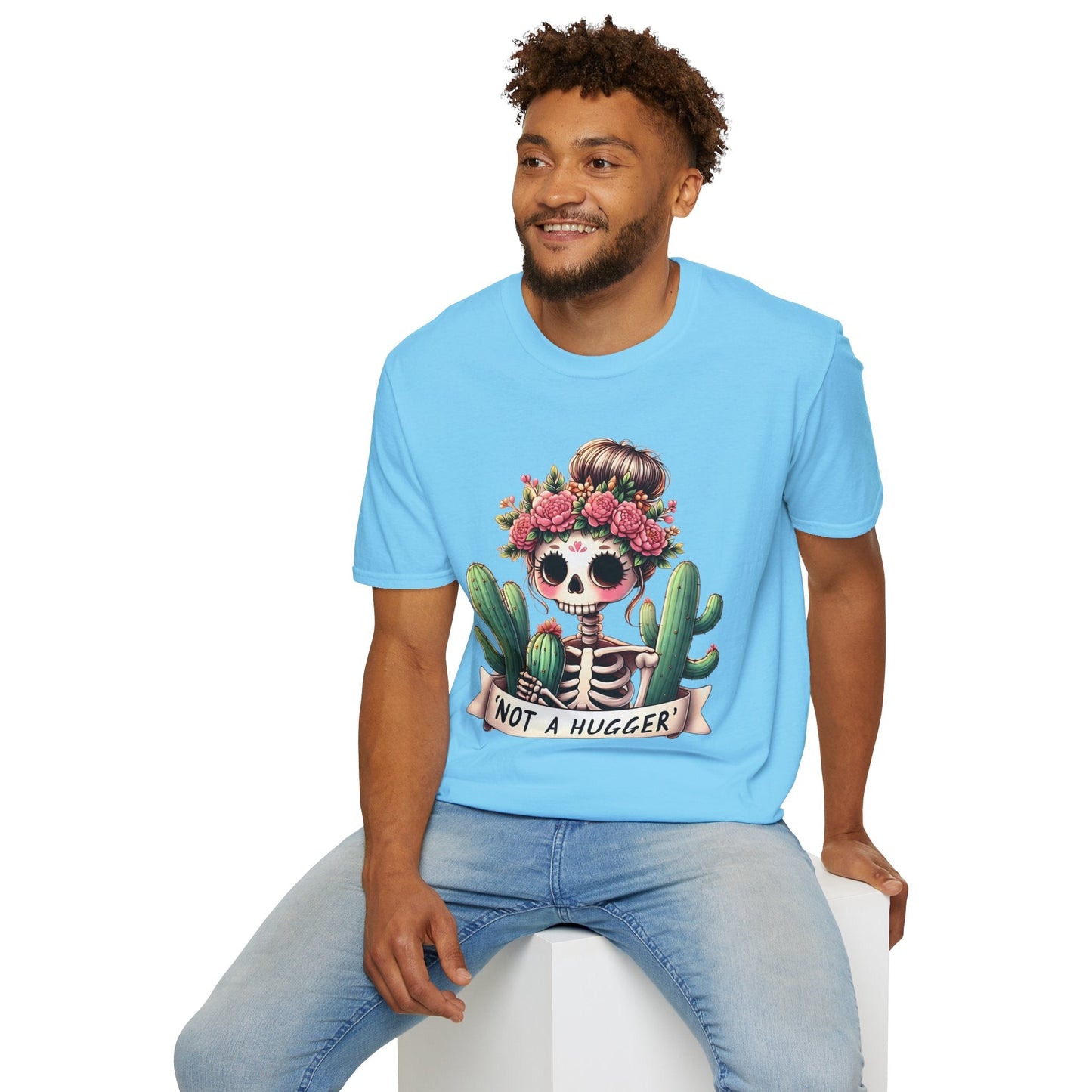 Skull Tee Shirt Unisex Skeleton Design Softstyle Cotton Tee Light Breathable Comfort Gildan 64000
