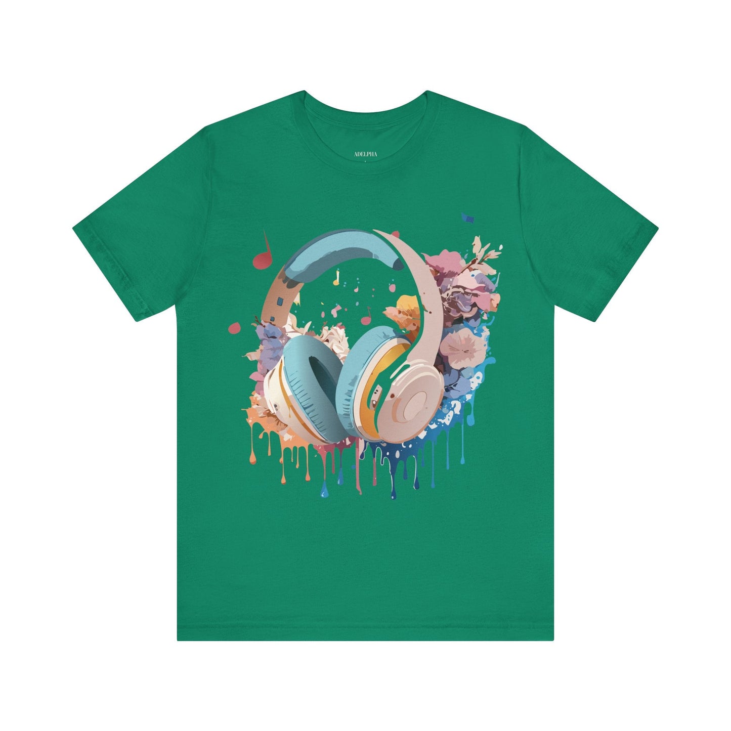Music Graphic Unisex 100 Cotton Vintage Art with Musical Elements Tee 1