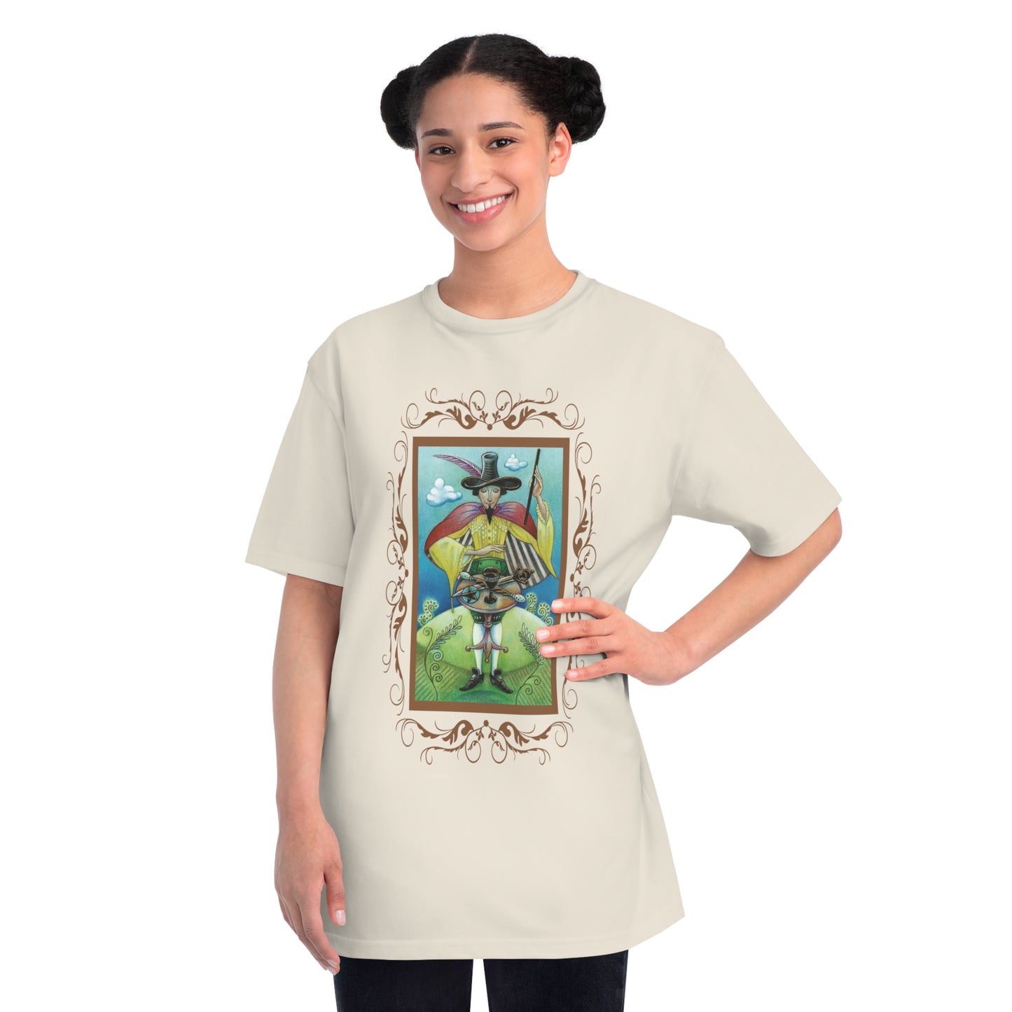 T-Shirt aus Bio-Baumwolle, Unisex, mit Tarotkarten