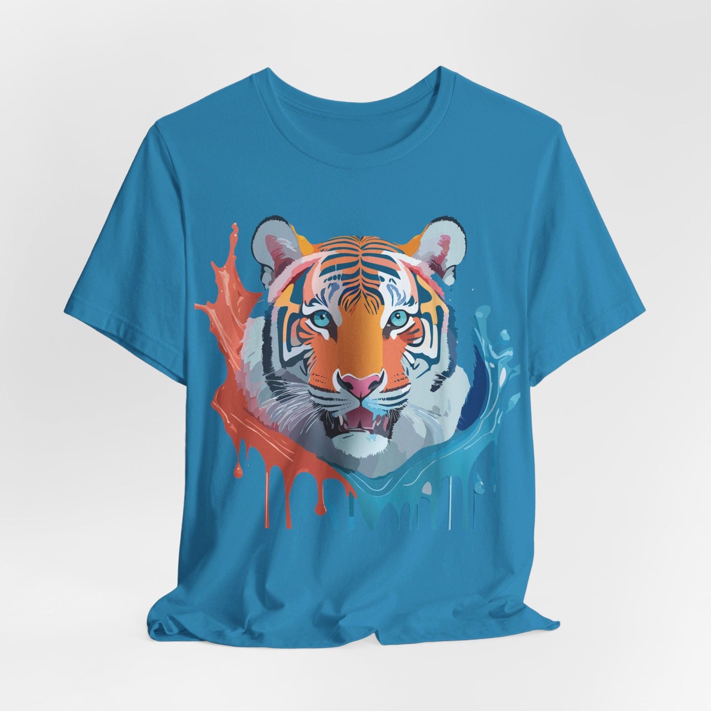 Tiger Graphic Tee Unisex Jersey Short Sleeve With Vintage Inspired Artwork By Adelpha