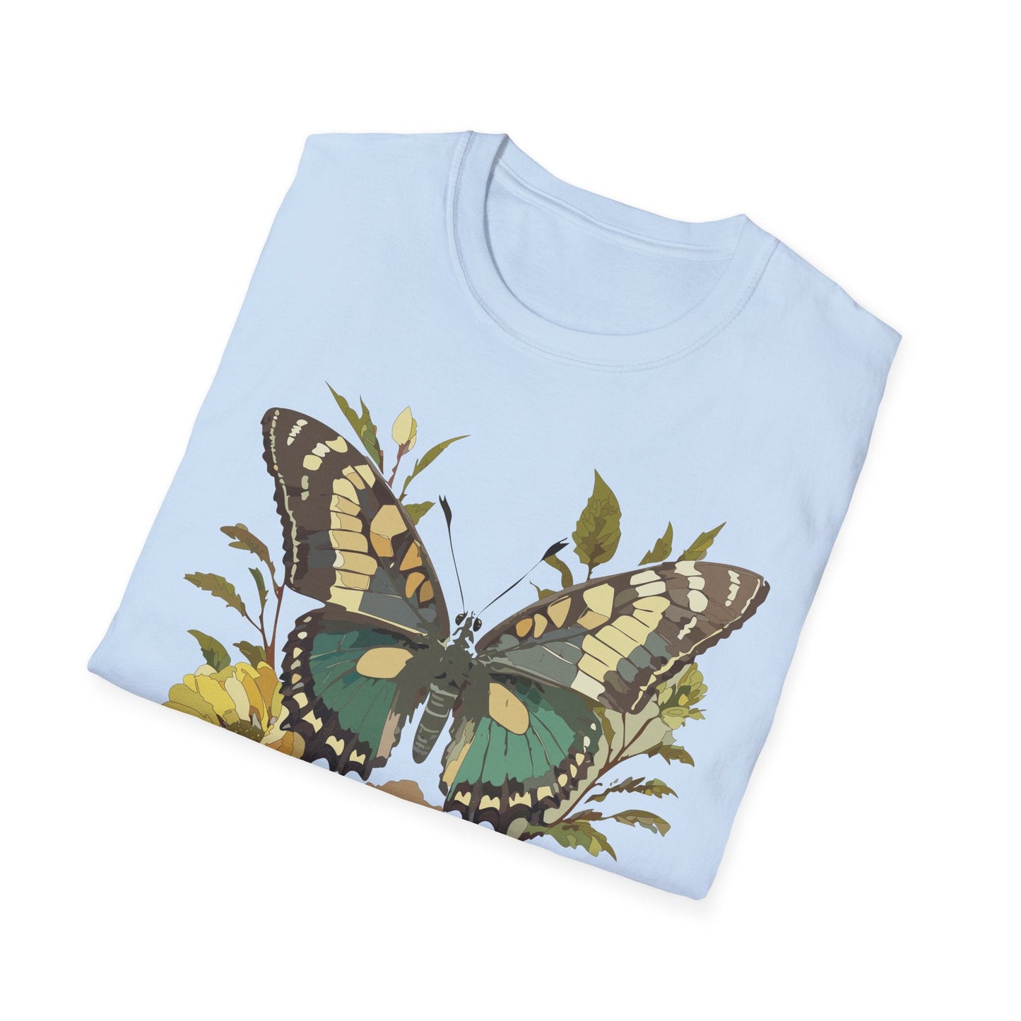 Butterfly Shirt Unisex Monarch Butterfly Tee Gildan Softstyle 64000 100 Percent Ring Spun Cotton