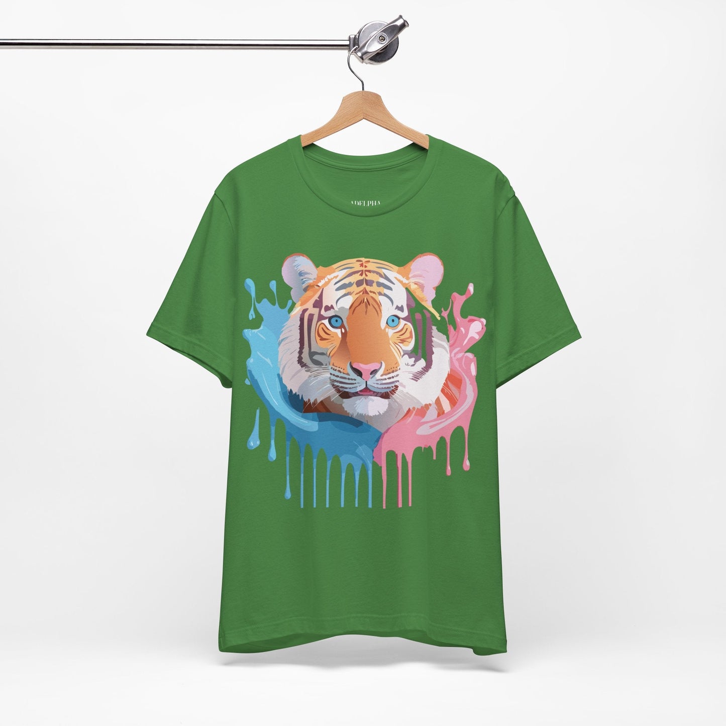 Adelpha Tiger Graphic Tee Premium Unisex Jersey Short Sleeve With Vintage Artwork