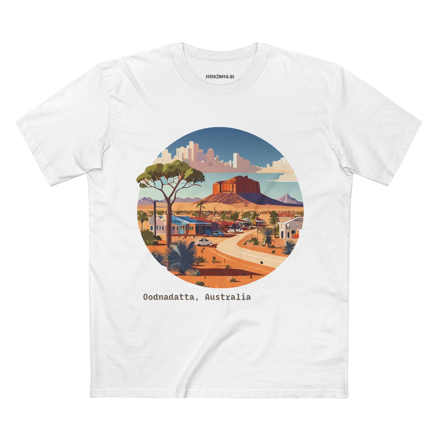 Travel Shirt Australia Original Art Design Unisex Premium Cotton Staple Tee By Retro2Nova