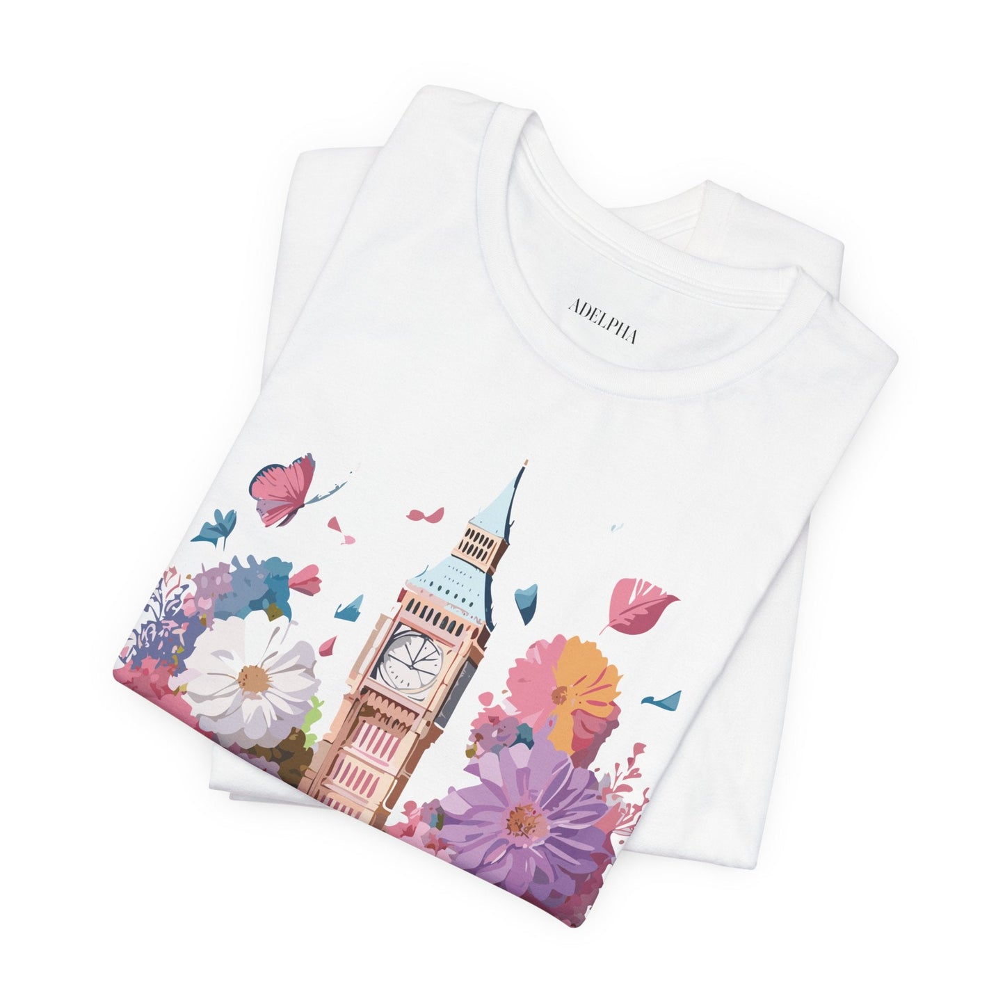 Adelpha London Tourist Unisex Graphic Tee Vintage Inspired Art Design Short Sleeve Shirt